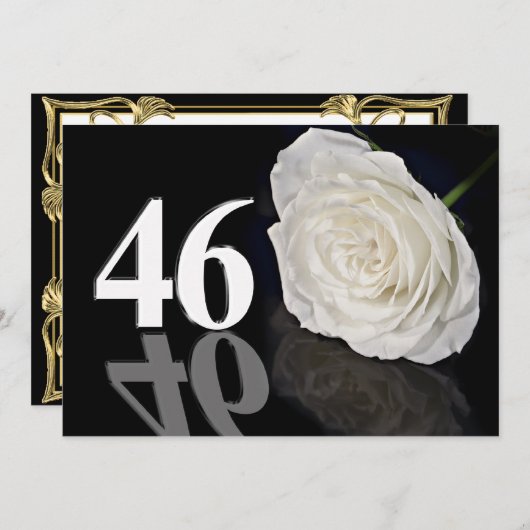 Invitation fête d'anniversaire 46 ans (Devant / Derrière)