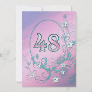 Invitation fête d'anniversaire 48 ans