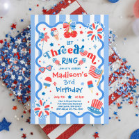 Fête d'anniversaire 4 juillet Laissez la liberté s