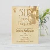 Invitation Fête d'anniversaire 50 ans  (Debout devant)