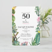 Invitation Fête d'anniversaire 50 ans et fabuleuse (Debout devant)