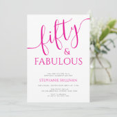 Invitation Fête d'anniversaire 50 ans et fabuleuse (Debout devant)