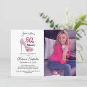 Invitation Fête d'anniversaire 50 ans et fabuleux (Debout devant)