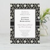 Invitation Fête d'anniversaire 50 ans Formal Black Tie Starli (Debout devant)