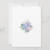 Invitation Fête d'anniversaire 50 ans Hydrangeas Rose Bleu (Dos)