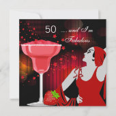 Invitation Fête d'anniversaire 50 ans Incroyable diva 50 ans (Devant)