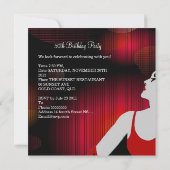 Invitation Fête d'anniversaire 50 ans Incroyable diva 50 Roug (Dos)