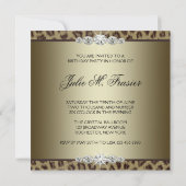 Invitation Fête d'anniversaire 50 ans Léopard d'Or (Dos)