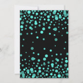 Invitation Fête d'anniversaire 50 ans Neon Teal Thirty (Dos)