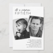 Invitation Fête d'anniversaire 50 ans surprise photo moderne  (Devant)