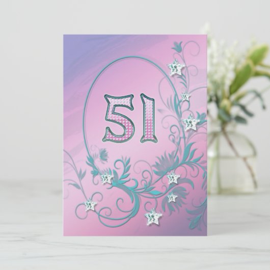 Invitation fête d'anniversaire 51ans (Debout devant)