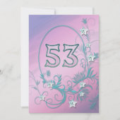Invitation fête d'anniversaire 53 ans (Devant)