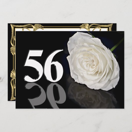 Invitation fête d'anniversaire 56 ans (Devant / Derrière)