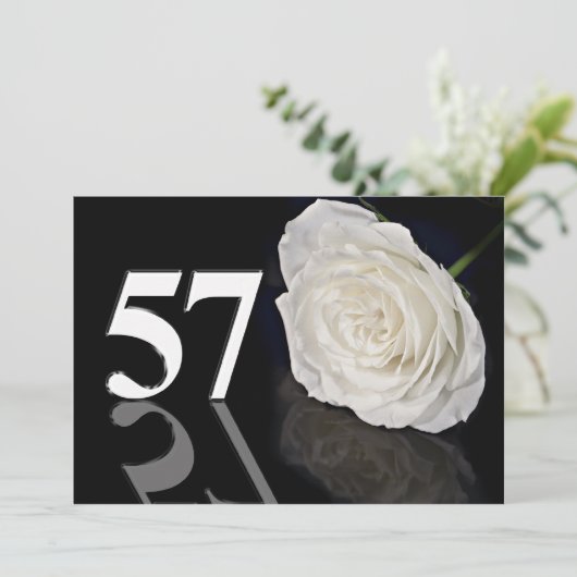 Invitation fête d'anniversaire 57 ans (Debout devant)