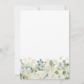 Invitation Fête d'anniversaire 60 ans Floral Vert & Blanc (Dos)