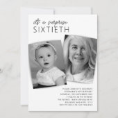 Invitation Fête d'anniversaire 60 ans surprise photo moderne (Devant)