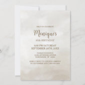 Invitation Fête d'anniversaire 65 ans Fleurs roses (Dos)