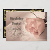 Invitation fête d'anniversaire 70 ans (Devant / Derrière)