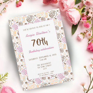 Invitation Fête d'anniversaire 70 ans d'art en ligne artistiq