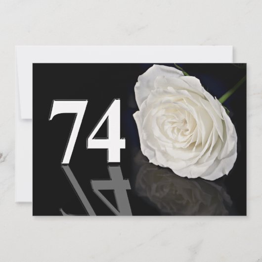 Invitation fête d'anniversaire 74 ans (Devant)