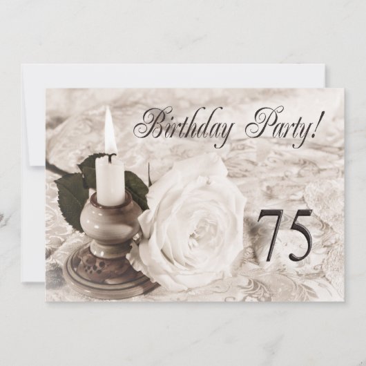 Invitation fête d'anniversaire 75 ans (Devant)
