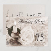 Invitation fête d'anniversaire 75 ans (Devant / Derrière)