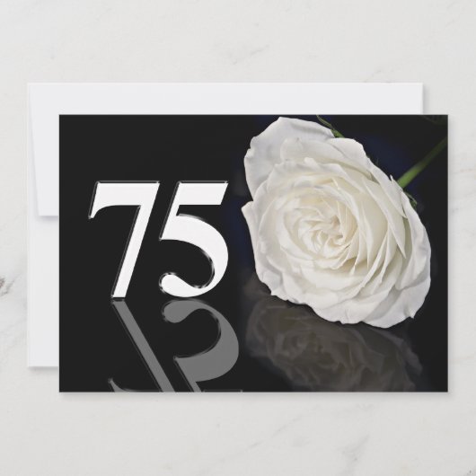 Invitation fête d'anniversaire 75 ans (Devant)