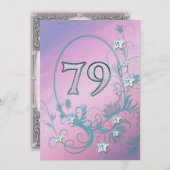 Invitation fête d'anniversaire 79 ans (Devant / Derrière)