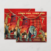 Invitation Fête d'anniversaire 7 ans (Devant / Derrière)