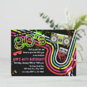 Invitation Fête d'anniversaire 80 ans Fête événementielle rét (Debout devant)