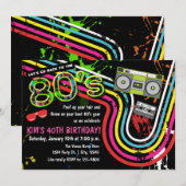 Invitation Fête d'anniversaire 80 ans Fête événementielle rét (Devant / Derrière)