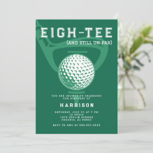 Invitation Fête d'anniversaire 80 ans Moderne Humour de golf 