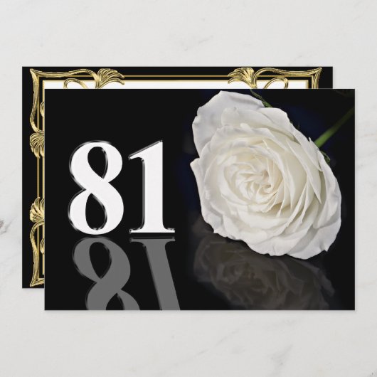 Invitation fête d'anniversaire 81 ans (Devant / Derrière)