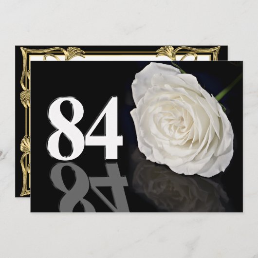 Invitation fête d'anniversaire 84 ans (Devant / Derrière)