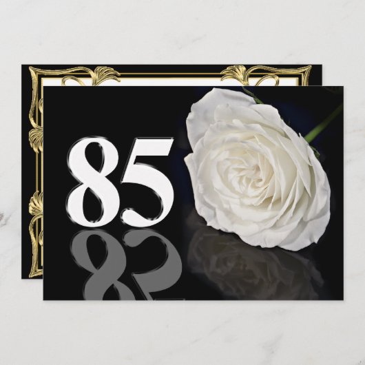 Invitation fête d'anniversaire 85 ans (Devant / Derrière)