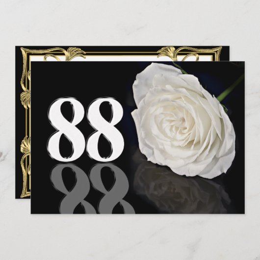 Invitation fête d'anniversaire 88 ans (Devant / Derrière)