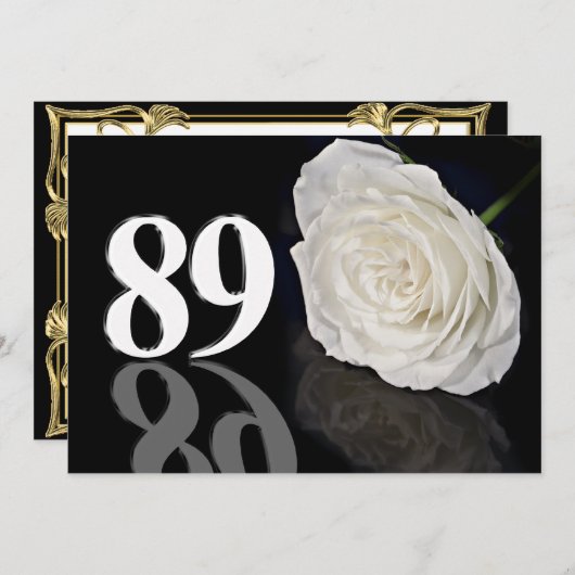 Invitation fête d'anniversaire 89 ans (Devant / Derrière)