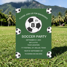 Fête d'anniversaire 8 ans Football Vert Garçons Sp