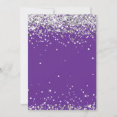 Invitation Fête d'anniversaire 8 ans Purple Silver (Dos)