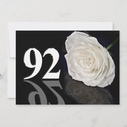 Invitation fête d'anniversaire 92 ans (Devant)