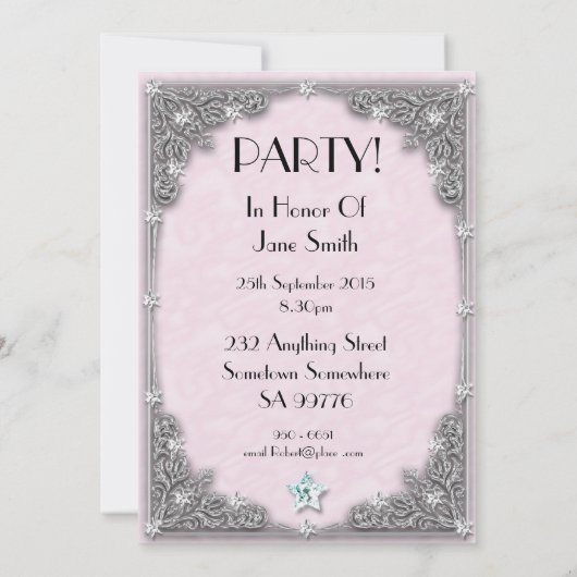 Invitation fête d'anniversaire 93 ans (Dos)