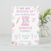 Invitation Fête d'anniversaire à la boulangerie (Debout devant)