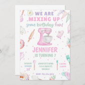 Invitation Fête d'anniversaire à la boulangerie (Devant / Derrière)