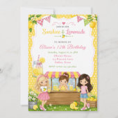 Invitation Fête d'anniversaire à la limonade (Devant)