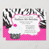 Invitation Fête d'anniversaire à la mode de roses indien et (Devant / Derrière)