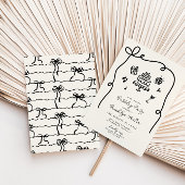 Invitation Fête d'anniversaire à main lunaire