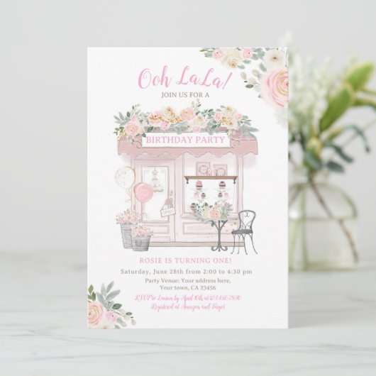 Invitation Fête d'anniversaire à Paris (Debout devant)