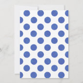 Invitation Fête d'anniversaire à pois bleus (Dos)