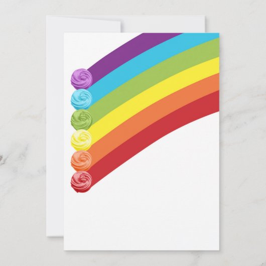 Invitation Fête d'anniversaire à thème arc-en-ciel personnali (Dos)