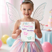 Invitation fête d'anniversaire à thème de la fée des enfants